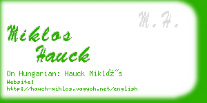 miklos hauck business card